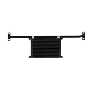 Ford Mustang Oil Cooler Kit - Front - Mishimoto - 25-row Stacked-Plate - Black - `11-`14