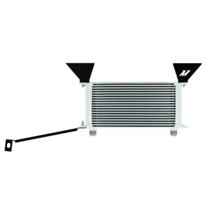 Ford Mustang Oil Cooler Kit - Front - Mishimoto - Thermostatic + Non-thermostatic Option - Sleek Silver or Stealth Black - `15-`17