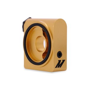 Ford Mustang Oil Cooler Kit - Front - Mishimoto - Thermostatic - Silver - `15-`17