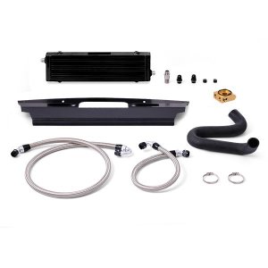 Ford Mustang Oil Cooler Kit - Front - Mishimoto - Thermostatic - Black - `15-`17