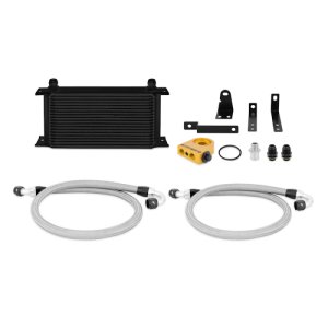 Honda S2000 Oil Cooler Kit - Front - Mishimoto - 19-row Thermostatic - Silver - `00-`03