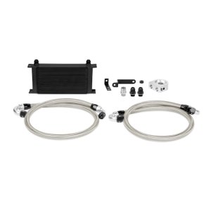Subaru Impreza Oil Cooler Kit - Front - Mishimoto - Thermostatic Option - Black - `08-`14