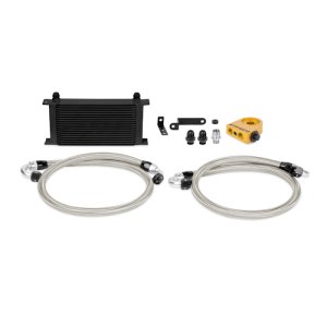 Subaru Impreza Oil Cooler Kit - Front - Mishimoto - Thermostatic - Black - `08-`14