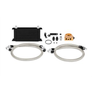 Subaru Impreza Oil Cooler Kit - Front - Mishimoto - Thermostatic - Black - `08-`14