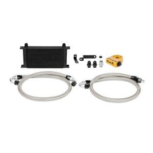 Subaru Impreza Oil Cooler Kit - Front - Mishimoto - Thermostatic - Black - `08-`14