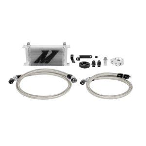 Subaru Impreza Oil Cooler Kit - Front - Mishimoto - Standard or Thermostatic Plate - Silver or Black - `08-`14
