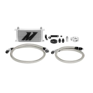 Subaru Impreza Oil Cooler Kit - Front - Mishimoto - Standard or Thermostatic Plate - Silver or Black - `08-`14