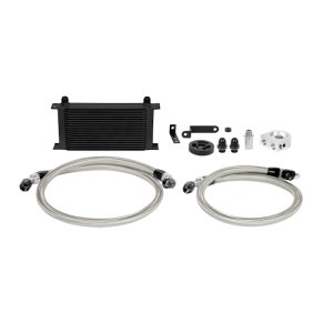 Subaru Impreza Oil Cooler Kit - Front - Mishimoto - 19-row with Standard or Thermostatic Sandwich Plates - Black - `08-`14