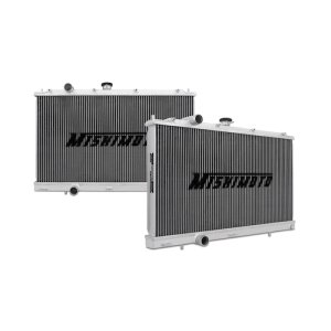 Mitsubishi Evolution Radiator - Mishimoto - Aluminum, Dual Core - Brushed aluminum - `96-`00