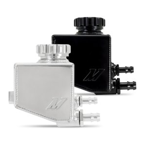 Pontiac G8 Power Steering Reservoir Tank - Mishimoto - Aluminum, -6 ORB, -8 ORB fittings - Black - `08-`09