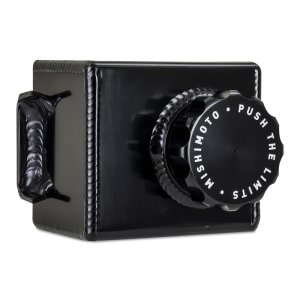 Pontiac GTO Power Steering Reservoir Tank - Mishimoto - Aluminum, -6 ORB, -8 ORB fittings - Black - `04-`06