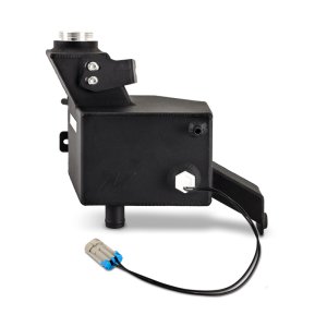 Ram Cummins Engine Coolant Reservoir - Mishimoto - Aluminum Degas Tank - Black - `13-`18