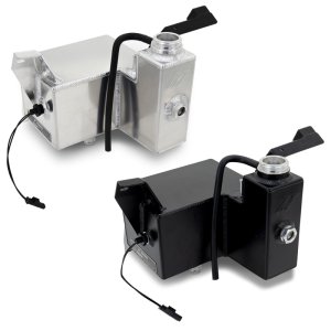 Ram Cummins Coolant Reservoir - Mishimoto - Aluminum Degas Tank - Black - `19-`27