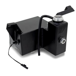 Ram Cummins Coolant Reservoir - Mishimoto - Aluminum Degas Tank - Black - `19-`27