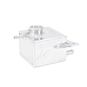 Subaru WRX STI Coolant Expansion Tank - Mishimoto - Aluminum, TIG-welded, 50% greater capacity than stock - Polished Silver/Anodized Black - 2010