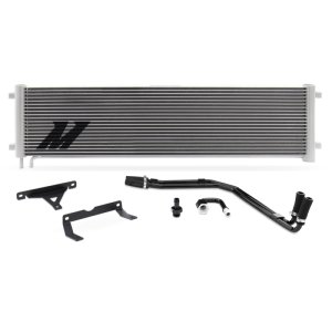 Ford Powerstroke Transmission Cooler - Mishimoto - Silver - `17-`19