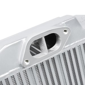 Subaru Impreza Intercooler - Top-Mount - Mishimoto - Powder Coated + High Heat Transfer - Silver & Black - `08-`14