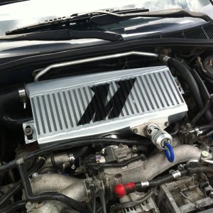 Subaru Impreza WRX Intercooler Kit - Mishimoto - Top-Mount - Black - `02-`05