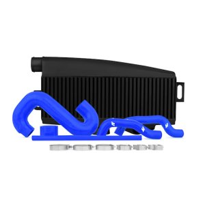 Subaru Impreza Intercooler Kit - Mishimoto - Top-Mount - Powder Coated Black & Blue Hoses - `02-`05