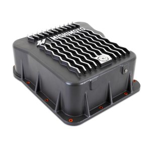 Chevrolet Silverado Transmission Pan - Mishimoto - Aluminum, Cast, High-Performance - Gunmetal Gray - `01-`19