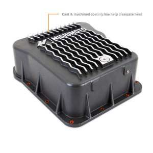 Chevrolet Silverado Transmission Pan - Mishimoto - Aluminum, Cast, High-Performance - Gunmetal Gray - `01-`19