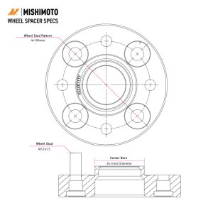 Chevrolet Camaro Wheel Spacers - Mishimoto - 5x120 - 67.1 - 25 - M14 - Black - `10-`27