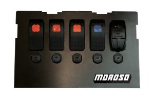 Mazda Miata Dash Switch Plates - Moroso - Radio Pocket Block Off Plate With Switches - `99-`04