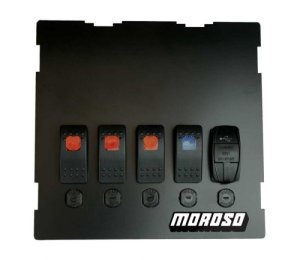 Mazda Miata Dash Switch Plate - Moroso - Radio/HVAC Pocket Block Off - `99-`04