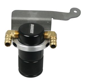 Ford Mustang Oil Catch Can - Moroso - Small Body - Billet Aluminum - Black - `11-`14