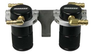 Subaru WRX STI Oil Catch Can - Moroso - Air/Oil Separator - Black - `08-`14