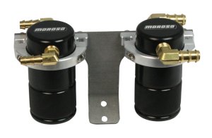 Subaru WRX STI Oil Catch Can - Moroso - Air/Oil Separator - Black - `04-`07