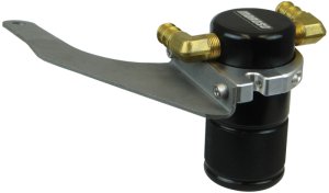 Ford Mustang Oil Catch Can - Moroso - Small Body - Billet Aluminum - Black - `15-`18