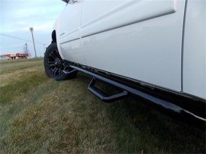 GMC Sierra Nerf Step - Cab Length - N-Fab - 3in, 2 Steps per Side - Gloss Black - `07-`13