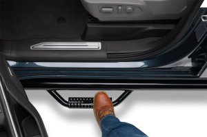 Chevrolet Silverado 2500 Nerf Step - N-Fab - Wheel-to-Wheel with Bed Access (3 Steps per Side), 3 in. Main Tube Diameter - Gloss Black - `11-`14