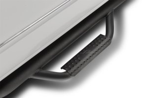 GMC 3500HD Nerf Step Bars - Side (Cab Length) - N-Fab - 3in Diameter, 2 Steps per Side - Textured Black - `17-`19