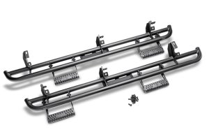 GMC Sierra 2500 HD RKR Step System - Cab Length - N-Fab - 1.75 in. Rails - Textured Black - `20-`24