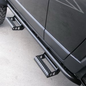 Dodge Ram 2500 SLT Step Nerf Bar - Cab Length - N-Fab - RKR Step System - Textured Black - 2010
