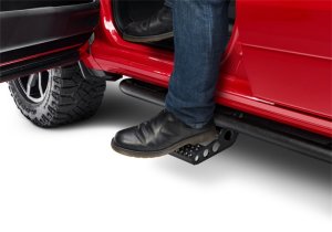 Ram 1500 Crew Cab Step Nerf Bar - Cab Length - N-Fab - RKR Step System - 1.75 in. Rails - Textured Black - `19-`24