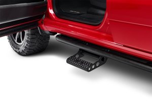 Ram 1500 Crew Cab Step Nerf Bar - Cab Length - N-Fab - RKR Step System - 1.75 in. Rails - Textured Black - `19-`24