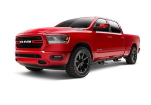Ram 1500 Crew Cab Step Nerf Bar - Cab Length - N-Fab - RKR Step System - 1.75 in. Rails - Textured Black - `19-`24