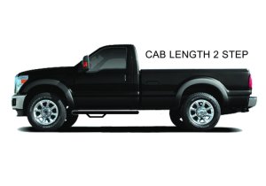 Dodge Ram 2500 SLT Nerf Step - Cab Length - N-Fab - 3in - Textured Black - `94-`02