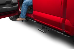 Ford F-150 RKR Step System - Cab Length - N-Fab - 1.75 in. Rails, Fully Welded 1-Piece Design, Dual 1.75 in. Rails w/XD Brackets - Textured Black - `15-`24