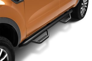 Ford Ranger Nerf Step - Cab Length - N-Fab - 3 in. Main Tube Diameter - Textured Black - `19-`24