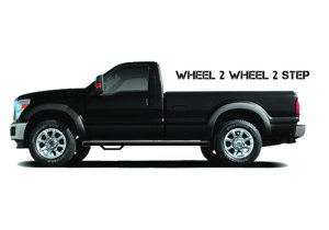 Ford Ranger Nerf Step - Front + Rear - N-Fab - Wheel to Wheel - Textured Black - `98-`06