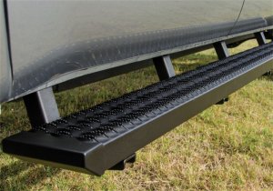 Dodge Ram 3500 Running Boards - Cab Length - N-Fab - Growler Fleet - Textured Black - `10-`19