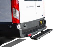 Ford Transit Running Boards - Rear - N-Fab - Growler - Textured Black - `19-`25