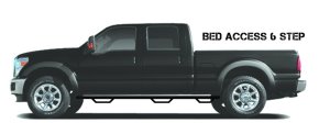 Ram 1500 Classic Extended Cab Nerf Bars - Side - N-Fab - Podium LG - Wheel-to-Wheel with Bed Access - Textured Black - 2019