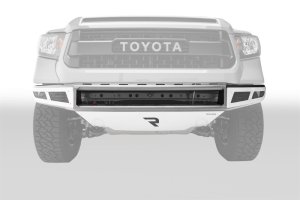 Toyota Tundra Front Bumper - N-Fab - M-RDS PreRunner with Integrated Brushed Aluminum Skid Plate - Gloss Black - `14-`21 Toyota Tundra Front Bumper - N-Fab - M-RDS PreRunner with Integrated Brushed Aluminum Skid Plate - Gloss Black - `14-`21