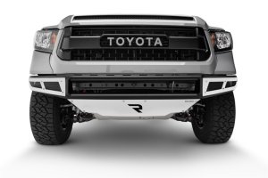 Toyota Tundra Front Bumper - N-Fab - M-RDS PreRunner with Integrated Brushed Aluminum Skid Plate - Gloss Black - `14-`21