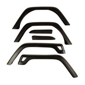 Jeep Wrangler Fender Flares - Front + Rear - OMIX - 6-Piece OE Style - Black - `97-`06